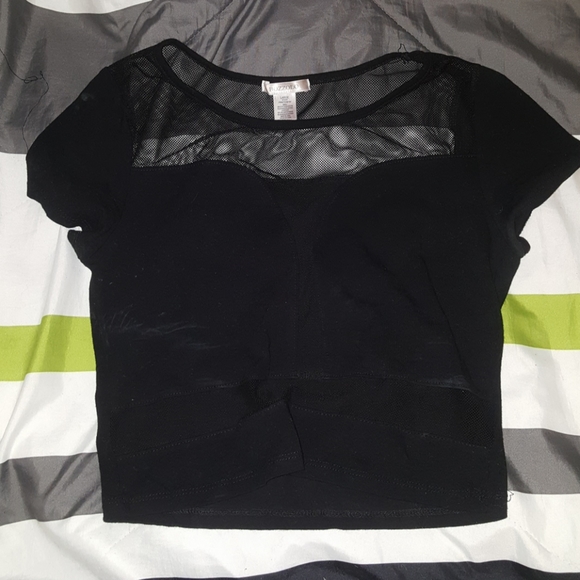 Black crop top - Picture 1 of 3